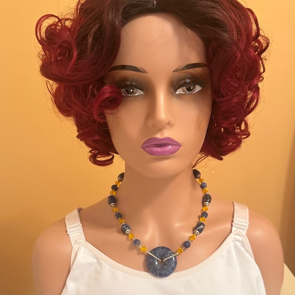Blue Sodalite Gemstone Statement Necklace